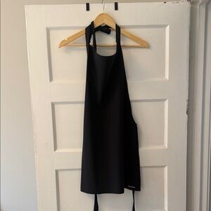 Black Chic Apron Top made with headstock Rick Owen’s fabric